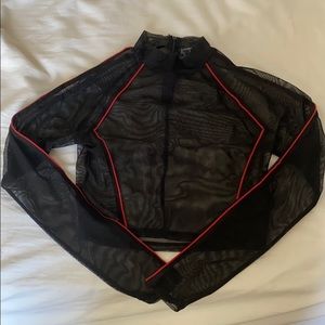 Mesh longsleeve crop top